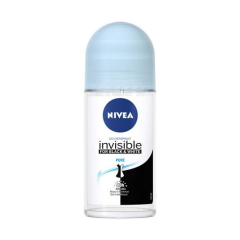 NIVEA INVISIBLE FOR BLACK   WHITE ROLL- ON PURE 50 ML