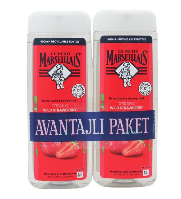 LE PETIT MARSEILLAIS DUS JELI EKSTRA YUMUSAK FORMULLU ORGANIK AKDENIZ CILEGI 400 ML - 2 ADET