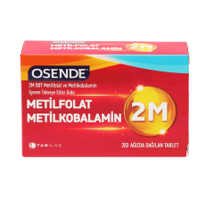 Osende 2M ODT Metilfolat & Metilkobalamin 30 Ağızda Dağılan Tablet