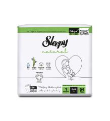 SLEEPY NATURAL 1 NUMARA YENIDOGAN BEBEK BEZI 64'LU