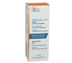 DUCRAY KERACNYL AKNEYE EGILIMLI CILTLER ICIN LEKE KARSITI GUNES KORUYUCU UV SPF50+ 50 ML