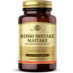 SOLGAR REISHI SHIITAKE MAITAKE MUSHROOM EXTRACT 50 KAPSUL