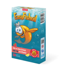 EASY FISHOIL COCUK 30 CIGNEME TABLETI CILEK VE LIMON AROMALI