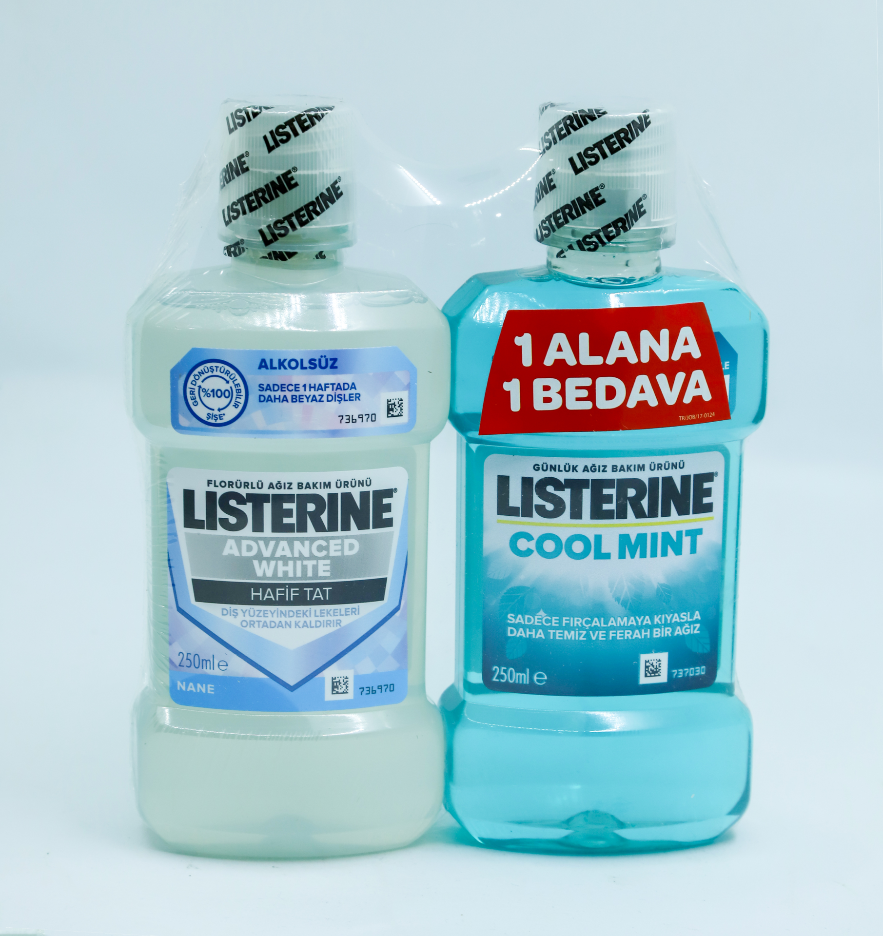 Listerine Advanced White 250 ml + Cool Mint 250 ml