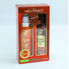 NEUTRACY GUNES KORUYUCU SET TUM CILTLER ICIN - GUNES LOSYONU SPF50+ 150 ML + BRONZLASTIRICI YAG150 M