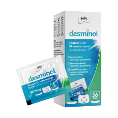 DESMINOL VITAMIN D3 VE MINERALLER 36 SASE