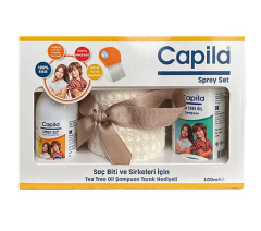 Capila Sprey Set Saç Biti ve Sirkeleri İçin (Şampuan + Sprey + Tarak + Havlu)