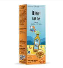 Ocean Omega 3 Portakallı Balık Yağı Şurubu 150 ml