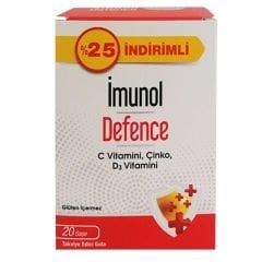 IMUNOL DEFENCE TAKVIYE EDICI GIDA 20 SASE - %25 INDIRIMLI