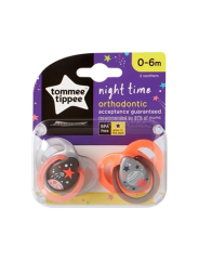 Tommee Tippee Night Time Orthodontic 2'li Emzik 0-6 Ay