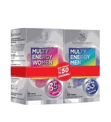 Naturalnest Multy Energy Aile Paketi - Women 30 Tablet + Men 30 Tablet