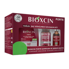 Bioxcin Forte Saç Bakım Kiti Yoğun Saç Dökülmesi İçin (300 ml Şampuan & 50 ml Serum & Keratin Comple
