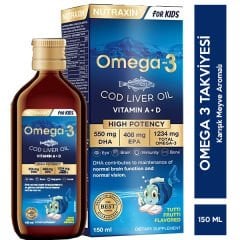 NUTRAXIN OMEGA 3 SURUP KARISIK MEYVE AROMALI 150 ML